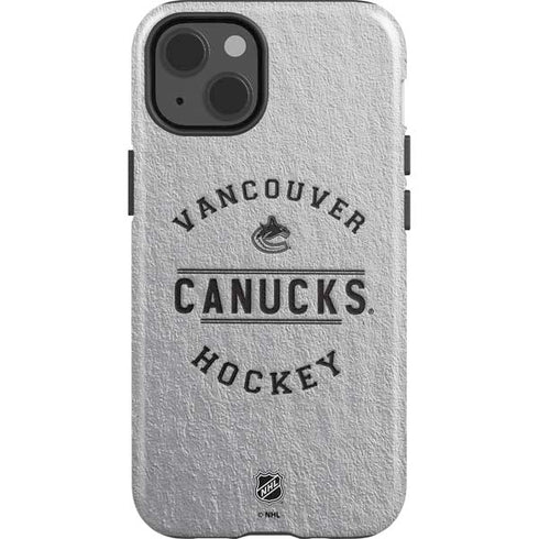NHL Vancouver Canucks Black Text iPhone 15 Impact Case
